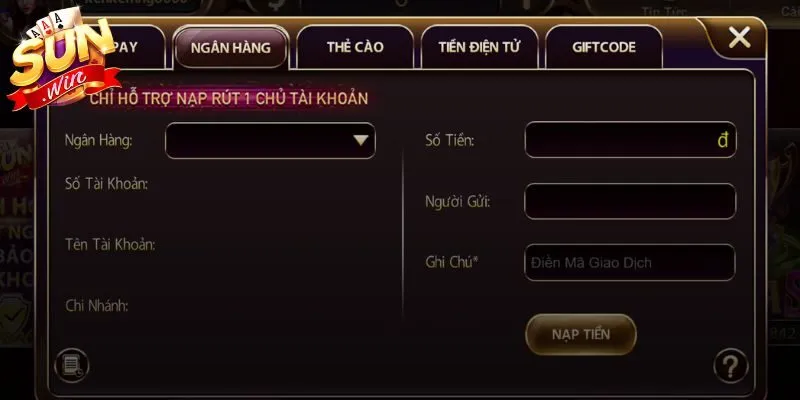 Giới thiệu nạp tiền Sunwin tối ưu quy trình linh hoạt